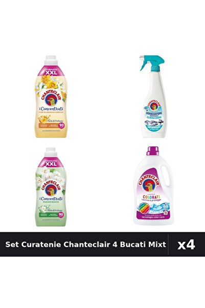 Chanteclair Set 4 Detergent și Balsam Rufe 1800ml 90 Spalari - Flori Portocal...