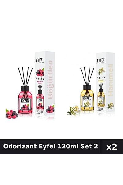 Eyfel Set 2 Odorizante Camera cu Betisoare 120ml - Fructe Pădure, Mâna Maicii...