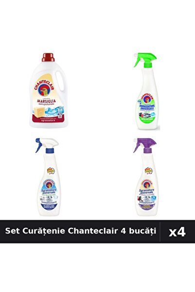 Chanteclair Set 4 Detergent și Degresant 1575ml 600ml - Marsilia, Lămâie, Bic...