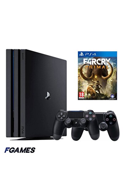 Sony Κονσόλα Playstation 4 Pro Ps4 1tb + Δύο Χειριστήρια + Far Cry Primal Pla...