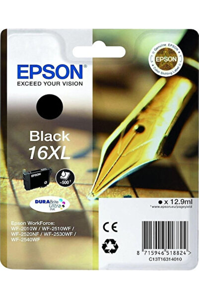 EPSON 16XL Γνήσιο Μελάνι Εκτυπωτή InkJet Μαύρο (C13T16314010 C13T16314012)