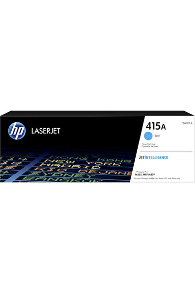HP 415A Γνήσιο Τόνερ Εκτυπωτή Λέιζερ Κυανό 2100 Σελίδες (W2031A)