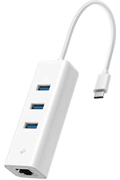 TP-LINK v1 USB Hub 3 θύρες USB 2.0 με σύνδεση USB-A Ethernet Λευκό Κωδικός: U...