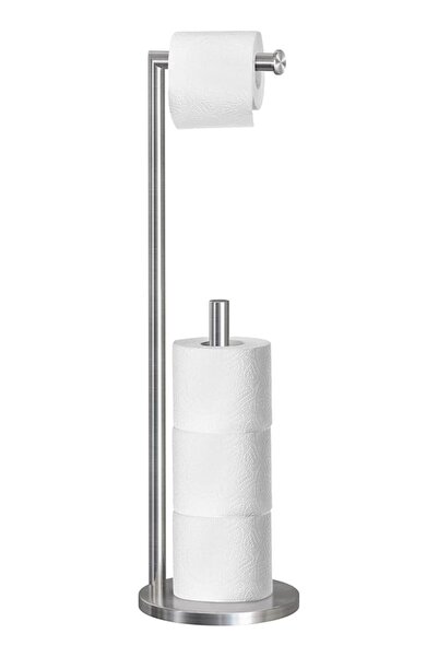 The Bros Free Standing Extra Toilet Paper Holder Stand for 3-4 Rolls, Toilet ...
