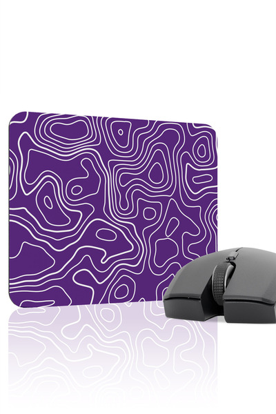 mousepad bastir Purple White 22X18 Fan Gaming Player Mouse Pad Bază anti-alun...