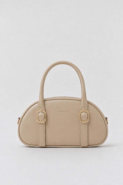 Shanta Vizon D61 Gold Buckle Oval Design Zippered Large Internal Volume Styli...