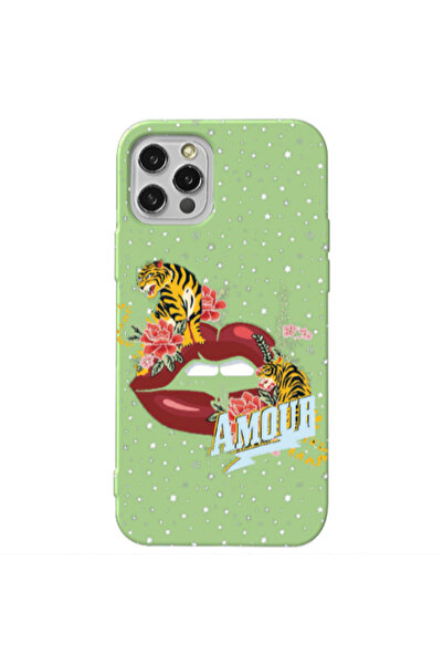 Other Apple iPhone 12 Pro Amour Light Green Colored Silicone TPU Θήκη
