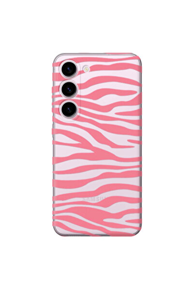Other Samsung S23 Plus Pink Zebra Transparent Silicone TPU Θήκη