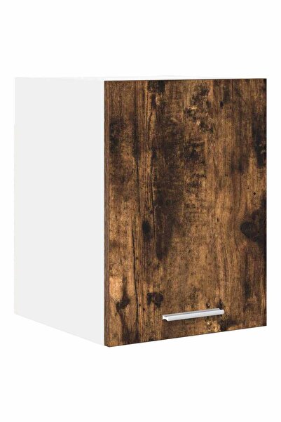 vidaxl Wall cabinet with door Smoked oak and white 30 x 31 x 40 cm