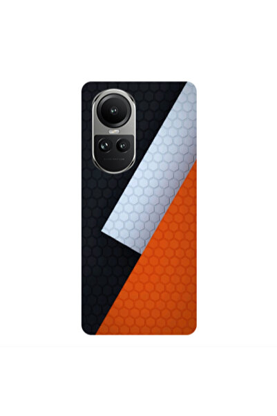Other Oppo Reno10 5G Coated hexagon Transparent Silicone TPU Θήκη