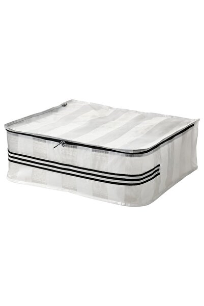 IKEA GÖRSNYGG Storage case, white/transparent, 55 x 49 x 19 cm