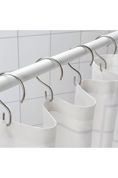 IKEA Quick Shower Curtain Ring Sixteen Pieces Stainless Steel