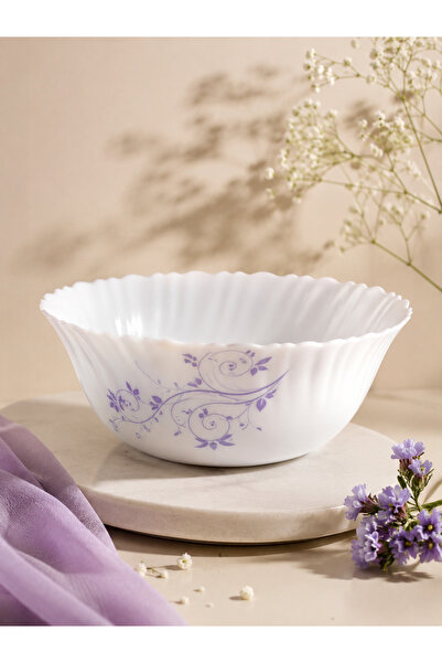 La Opala CLQ Purple Floral Serving Bowl 205mm 3pcs