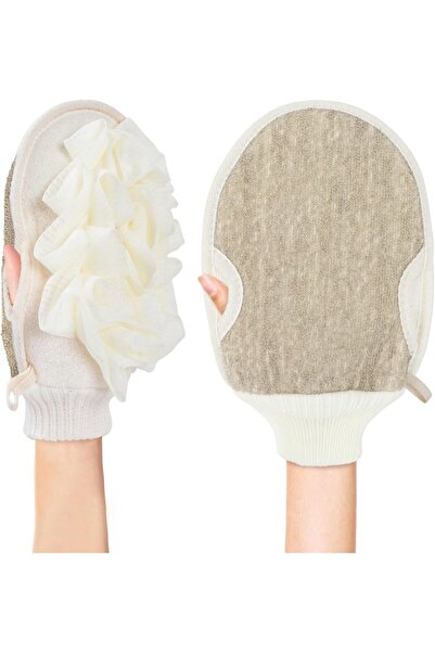 Arabest Double-Sided Exfoliating Mitt,Body Scrub Exfoliator,Loofah Sponge,Dee...