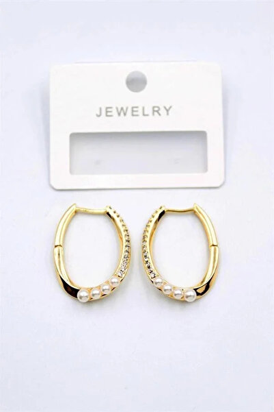 Marsilyan Nvdn- Ieg - Pearl and Stone Hoop Earrings - Gold Iegrs-Nvdn1