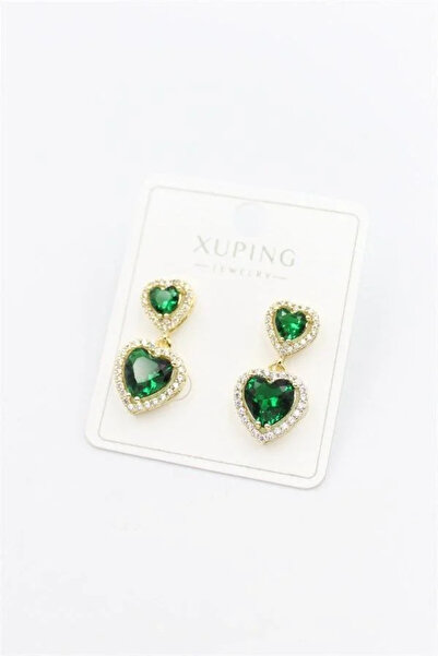 Marsilyan Nvdn- Ieg - Heart Earrings - Green Iegrs-Nvdn1