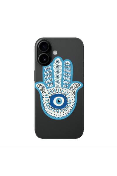 Other Apple Iphone 16 plus Evil eye bead in hand Transparent Silicone TPU Θήκη