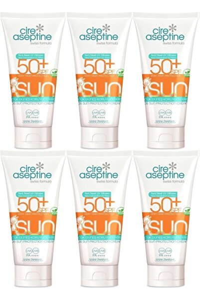 CIRE ASEPTINE Sun Sunscreen Cream Children 50+ Spf 150 ml (Set of 6)
