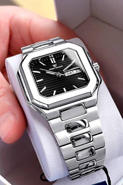 Tonny Walker Men's Watch - Silver Color - Steel Band - Water Resistant - All ...