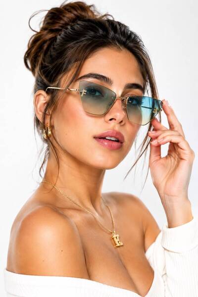 ModaLucci New Season Cat Eye Women's Green Sunglasses