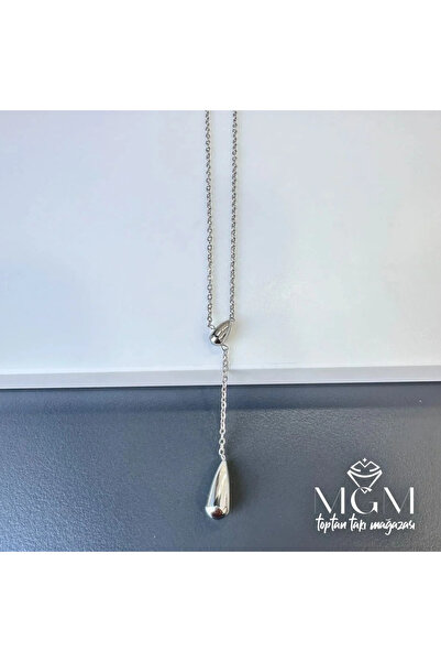 Marsilyan NVDN- Ieg - قلادة على شكل قطرة ماء من الفولاذ IEGRS-NVDN1