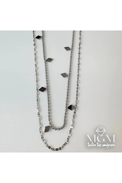 Marsilyan Nvdn- Ieg - Steel Double Necklace Iegrs-Nvdn1