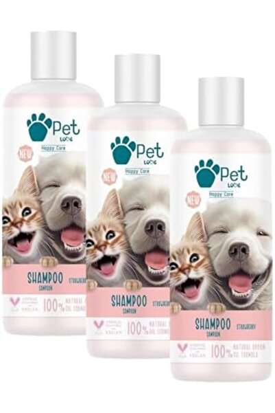 Yıldızan Terra Organik Pet Shampoo, Strawberry, 500 Milliliters (3 Packs) Ter...