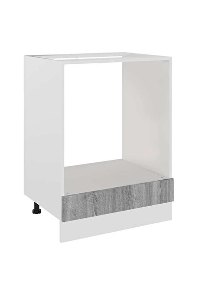vidaxl Dulap pentru cuptor "Riga", gri sonoma, 60x46x81,5 cm,