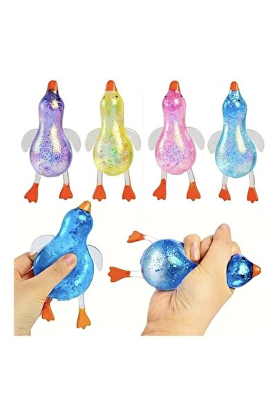 MASHASHOP Jucărie senzorială, Rață, moale, antistres, 1 buc., multicolor, 15 cm