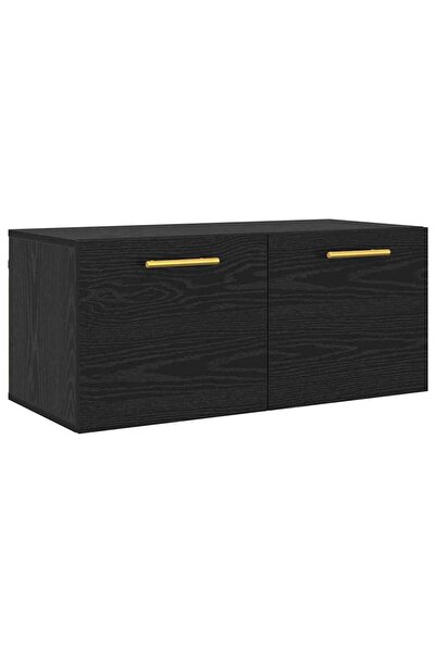 vidaxl Dulap de perete Stejar negru 80 x 36.5 x 35 cm Lemn compozit