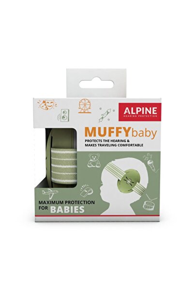 Alpine Наушници за бебета, осигуряват защита на слуха, SNR 23, зелени, Muffy ...