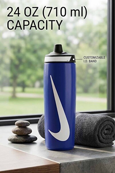Nike Refuel 24 oz (710 ml) Game Royal Sporcu Suluk Matara - Sızdırmaz Elit Suluk