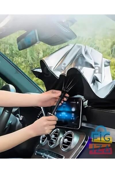 SkyGOO Araba Güneşlik İç Ön Cam, Katlanır Araba Güneşliği Şemsiyesi, UV Işınl...