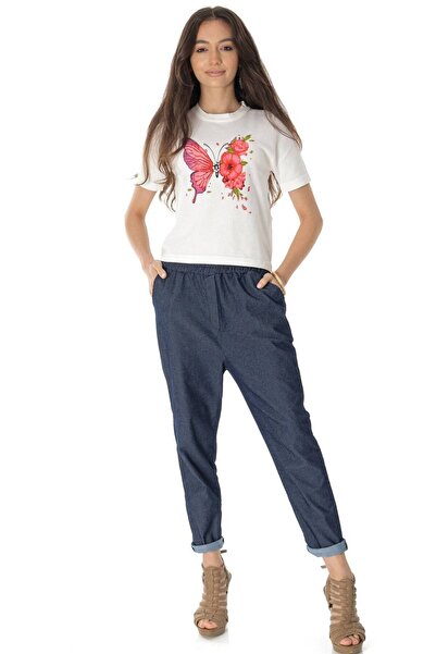 ROHBOUTIQUE Casual trousers Aimelia in Denim TR504, with pockets
