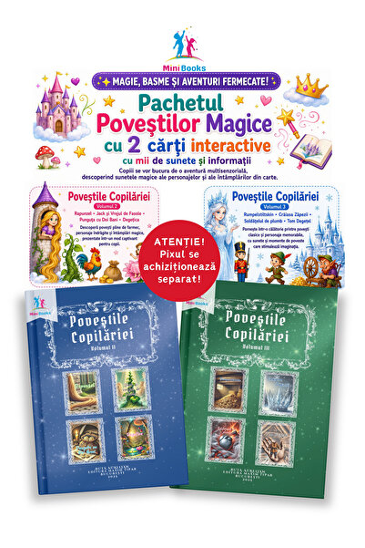 minibooks Pachetul Poveștilor Magice cu 2 cărți interactive – Poveștile Copil...