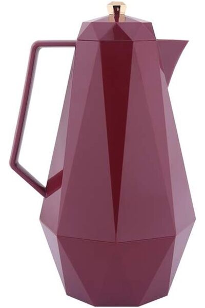 Generic Flora Thermal Insulated Coffee and Tea Pot, Dark Maroon, 1 Liter Capa...