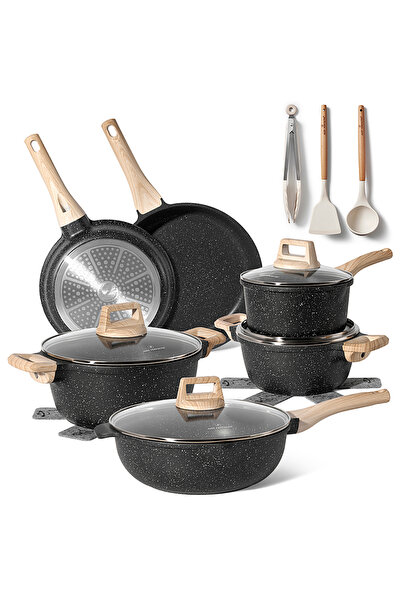 JUST PERFECTО Cookware Set JUST PERFECTO - 15 Pieces - Cooking Set with Silic...