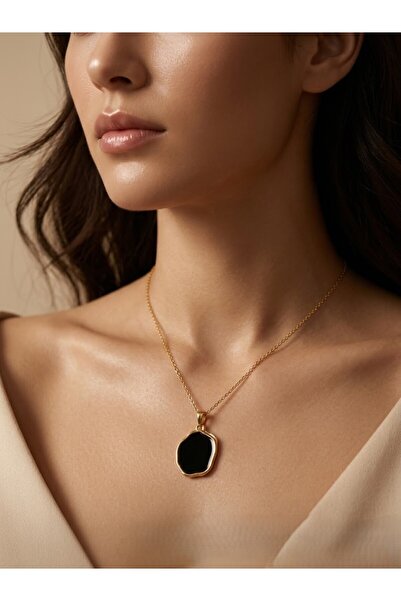 Nuveria Women's Asymmetrical Shaped Adjustable Enamel Necklace - Special Desi...