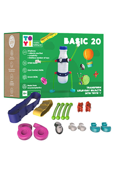 Toyi Basic - 20 Parça STEM Seti ve Yaratıcı Yapı Oyuncakları