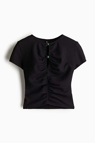 H&M Bead-detail ruched top