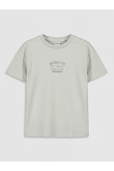 LC Waikiki Blue nyc printed baby boy t-shirt