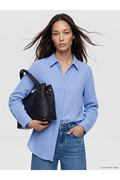 LC Waikiki Blue Women's Shirt Tunic