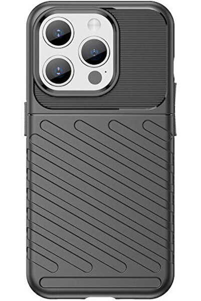 OEM Ενισχυμένη Σιλικονούχα Πίσω Θήκη Μαύρη για iPhone 15 Pro Κωδικός: 0.93