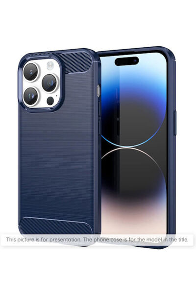Techsuit Μπλε Σιλικονούχο Πίσω Κάλυμμα Άνθρακα (Redmi Note 14 4G)