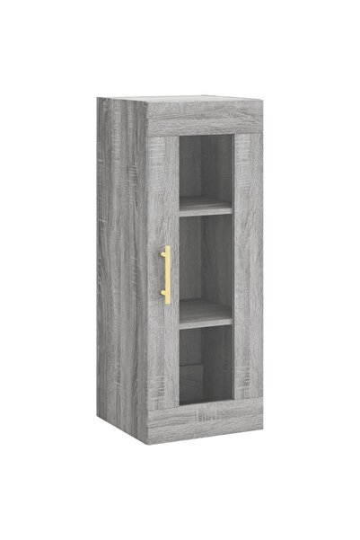 vidaxl Dulap montat pe perete, gri sonoma, 34,5x34x90 cm