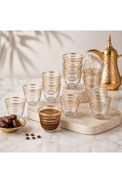Dania Saudi Arabia Coffee Cup Set Luxury Gold Design 12 Pieces Coffee Cup Set...
