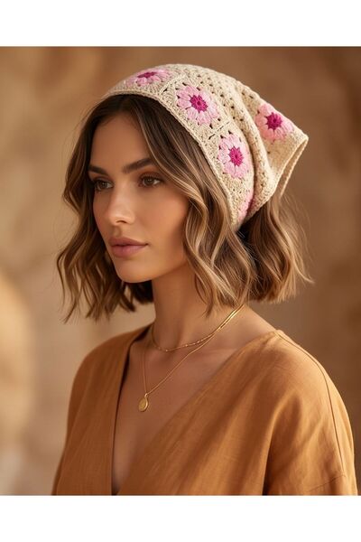Trend Kapında Bandană de vară vintage cu motive florale și șnururi