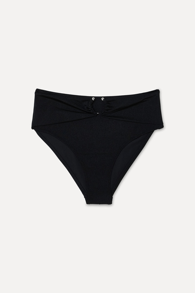 Mudo Kadın Siyah Toka Detaylı Bikini Altı
