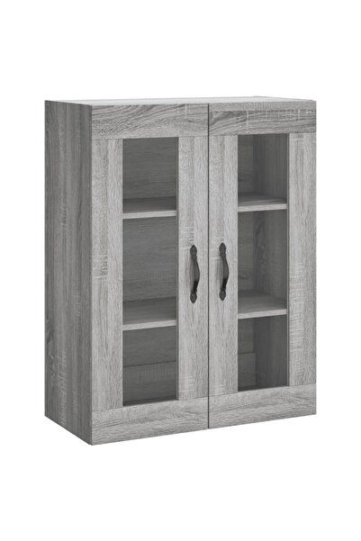 vidaxl Dulap pe perete, sonoma gri, 69,5x34x90 cm, lemn prelucrat