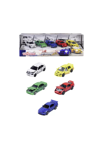 Majorette ΙΑΠΩΝΙΑ ΣΕΙΡΑ 1:64 Σετ 5 τεμαχίων μοντέλων αυτοκινήτων δώρο (πλήρες...